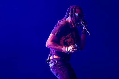 Just Before the Shot: Offset Was All Smiles Talking on Phone and Posing for Fans