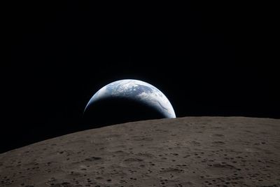 Artemis II astronauts channel Apollo 8 with a striking Earthset photo
