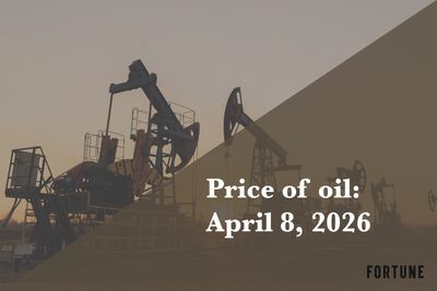Current price of oil as of April 8, 2026