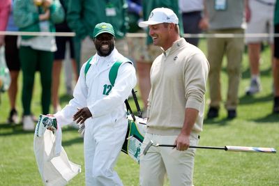 Kevin Hart and Jason Kelce are among the celebrity caddies at Augusta National's Par 3 Contest