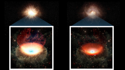 Galaxy starves its supermassive black hole, loses 95% of its brightness