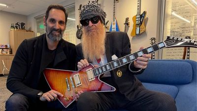 “Always a pleasure to host BFG in my office, and even better when he decides to take one of my CEO builds on tour!” Gibson CEO Cesar Gueikian has made a stunning custom Explorer – and Billy Gibbons is playing it onstage with ZZ Top