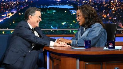 See Oprah Take Stephen Colbert’s Chair And Ask Him What He’ll Miss Most About Late Night