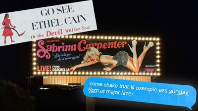 From Sabrina Carpenter to Katseye, check out the best Coachella billboards of 2026