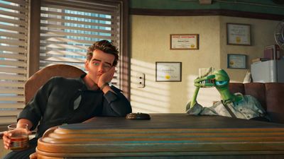 Incredibles director's sci-fi spin on classic detective movies gets a first look, as Marvel stars Scarlett Johansson and Sam Rockwell join the cast