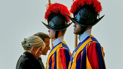 France's Macron and Pope Leo XIV hold first meeting at the Vatican