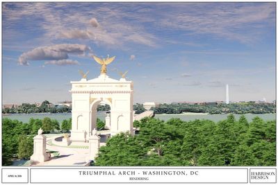 Trump unveils renderings of massive 250-ft arch he wants built