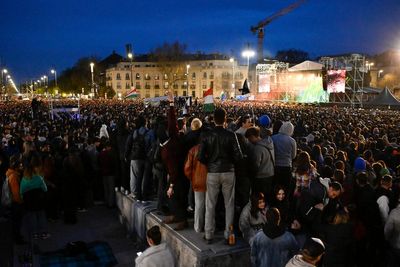Tens of thousands rally at megaconcert to vote out Hungary's Orbán