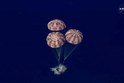 Watch the moment Artemis II crew splashes down on Earth