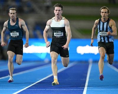 Lachlan Kennedy breaks 10-second barrier again to become Australian 100m champion