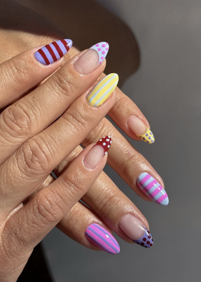 Pinterest Says Striped Nail Trend Leads Spring Manicure Trends and Chic Nail Designs