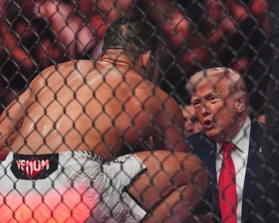 ‘This is not serious leadership’: Donald Trump and Marco Rubio watch UFC in Miami as Iran talks fail