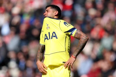 Cristian Romero leaves pitch in tears as Tottenham’s survival hopes dealt hammer injury blow