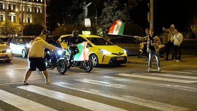 Hungary: jubilant scenes across Budapest follow Magyar’s victory