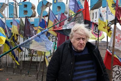 Boris Johnson visits Ukraine 'kill zone' as former PM hits out at Western 'timidity'