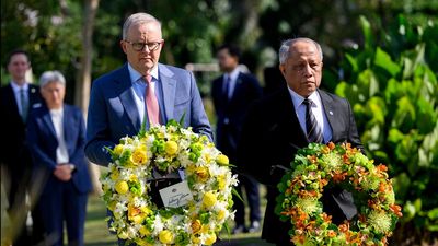 Albanese honours fallen soldiers ahead of Brunei talks