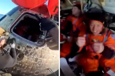 Moment Artemis II astronauts emerge from Orion capsule
