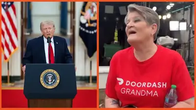 Trump tries to claw back good publicity by flying out DoorDash Grandma to deliver him McDonald’s but can’t even give her a decent tip