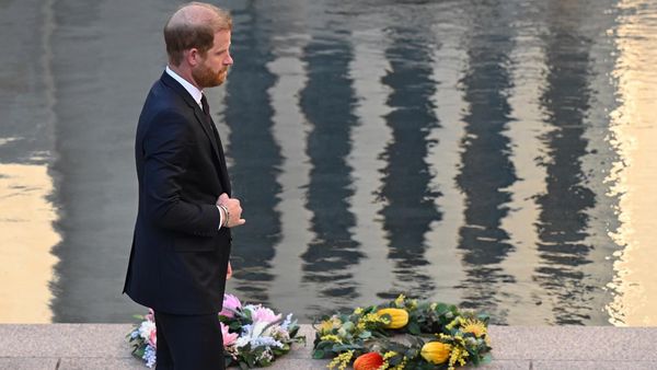 Prince Harry honours veterans during solo tour day
