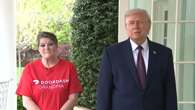 DoorDash Grandma a 'Paid Actor'? Sharon Simmons Trending on X After Delivering McDonald's to White House