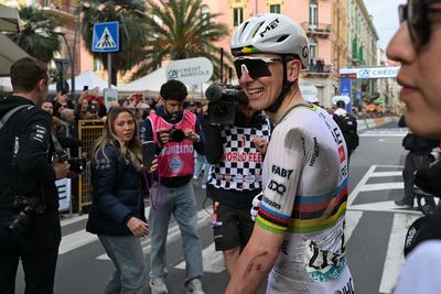 Tadej Pogačar's torn Milan-San Remo jersey sells for record amount in charity auction