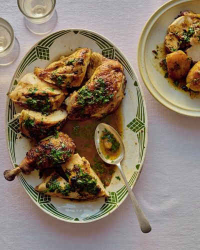 Roast chicken, cheesy scones and a genius cocktail: Ravinder Bhogal’s recipes for cooking with lime pickle