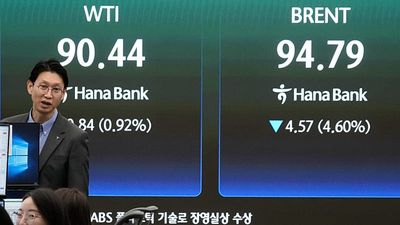 Oil prices fall as renewed hopes for peace talks feed a stock market rally