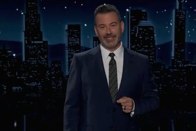 Jimmy Kimmel takes aim at JD Vance’s defense of Trump Jesus image