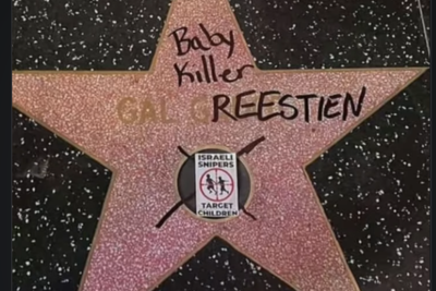 Gal Gadot's Hollywood Star Brutally Defaced – Anti-Genocide Activists Slap 'Baby Killer' Label On It