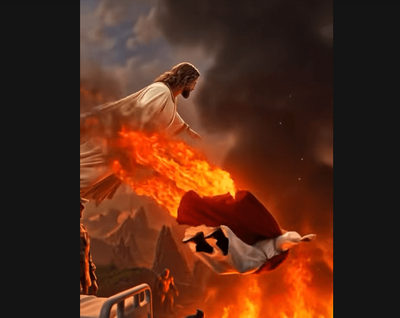 AI Clip of Jesus Smacking Donald Trump into Lake of Fire Goes Viral: 'Your Reckoning Has Come'