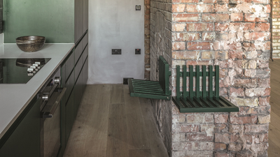 This London Apartment's Tiny Kitchen Has a Clever Seating Hack to Make It a More Social Space