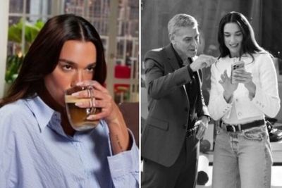Dua Lipa and George Clooney’s chemistry revealed in new behind-the-scenes images from Nespresso ad
