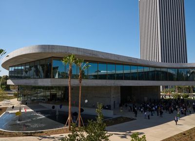 Like a concrete aircraft carrier: was LA’s giant new $724m gallery really worth all the carbon emissions?