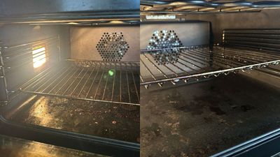 Skip the baking soda and vinegar — I used this non-toxic substance to clean through my oven's grime, and I'm speechless