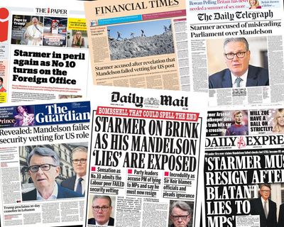 ‘Starmer in peril’: what the papers say about Mandelson vetting row