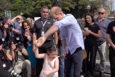 Prince Harry charms crowds with adorable twirl for four-year-old Australian fan