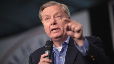 Lindsey Graham drools over $1,500,000,000,000 for the U.S. military. Count them and weep