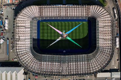 Artwork placed on Murrayfield pitch to mark women’s sport milestone