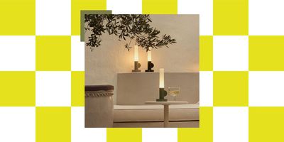 I'm Obsessed With This Modern Take on a 'Chamberstick' From H&M's New Outdoor Lighting Collection — It's Whimsical, Wireless, and Keeps Your Space Well-Lit