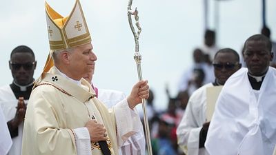 Pope Leo XIV lands in Angola, says it is 'not in my interest at all' to debate Trump