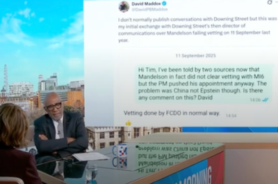 Minister swerves question on Mandelson’s vetting when shown Independent’s text to No 10