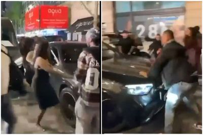 Shocking moment car ploughs into pedestrians in Soho as driver, 29, arrested for attempted murder and woman left fighting for life