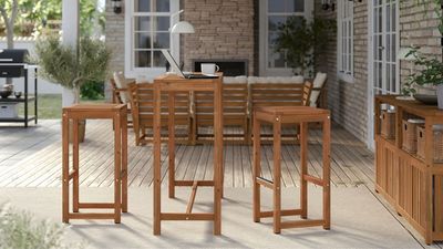 IKEA's Space-Saving Garden Bar Table Set Is Perfect for Balconies and Patios — It's Stylish, Versatile, and Could Even Be a Mini Island for an Outdoor Kitchen
