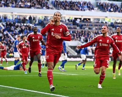 Virgil van Dijk earns late Liverpool win in first derby at Everton’s new home