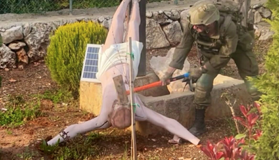 Israeli Soldier Photographed Smashing Head of Jesus Christ Statue, IDF Now Investigating Viral Photo