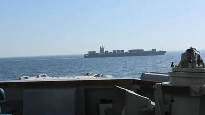 'Prepared to disable you': Moment US intercepts Iranian cargo ship in Strait of Hormuz - watch