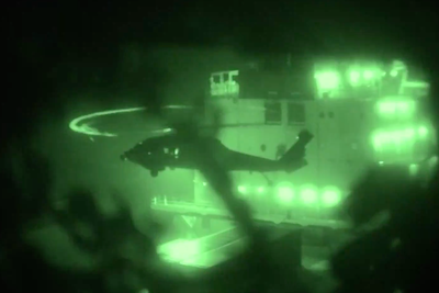 Moment US Marines storm Iranian-flagged ship in Gulf of Oman