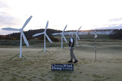 Environmental activists stage demonstration at Trump golf course