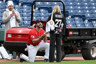 MLB star Austin Hedges gets engaged after on-field proposal