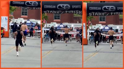 Delaware marathon runner moments from winning race starts celebrating a little too early and his decision cost dearly